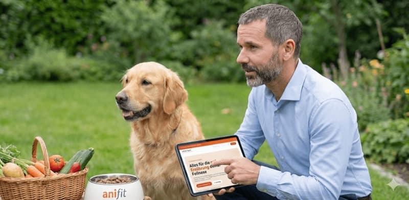 Enrico Bachmann mit Hund